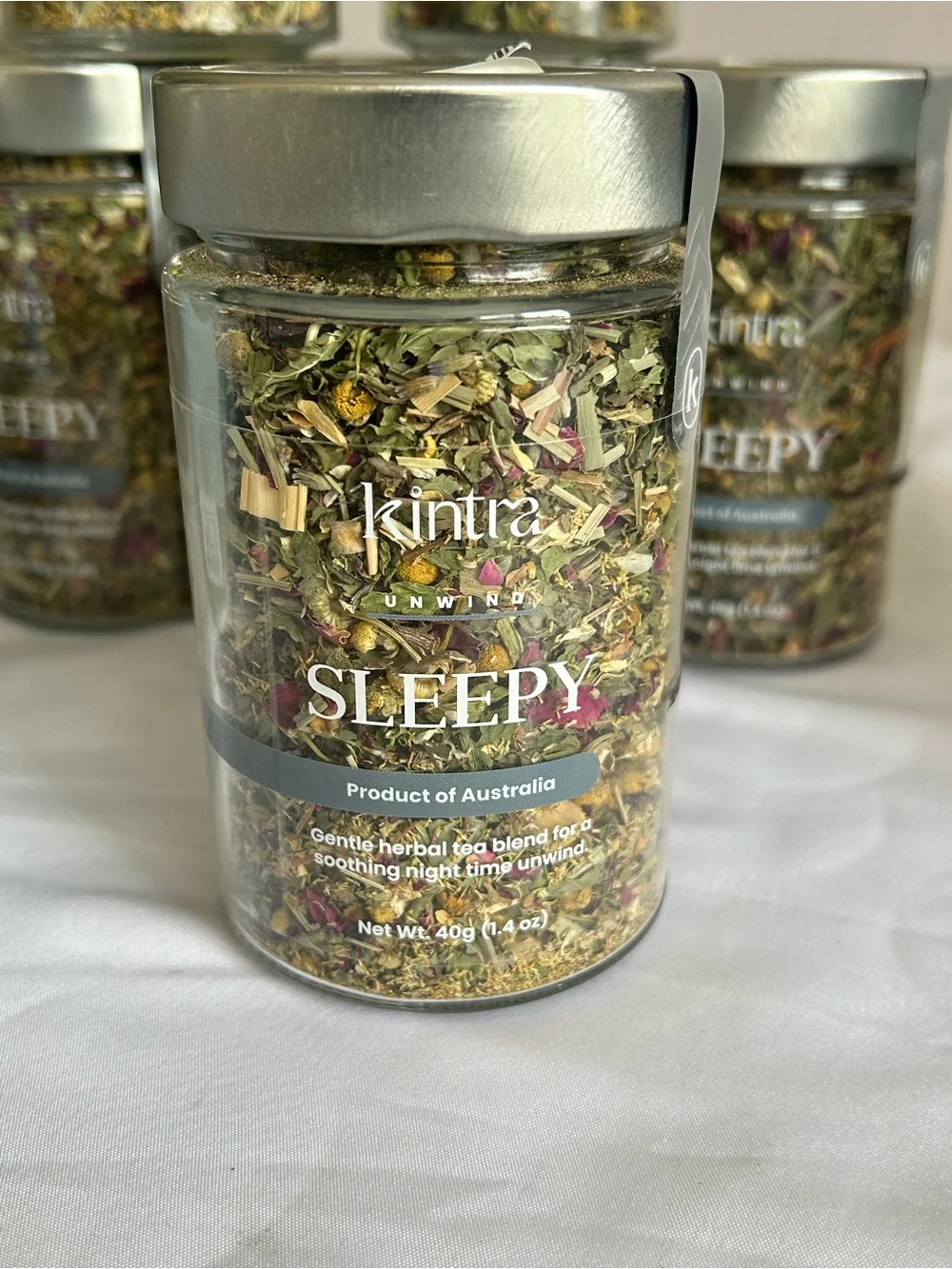 Kintra Sleepy Herbal Tea Blend - Glass Jar